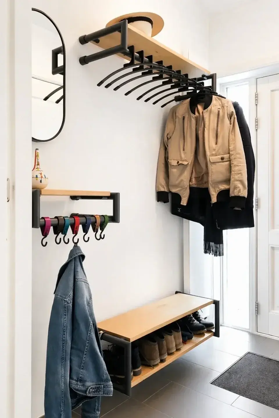 Garderobe für einen schmalen Flur