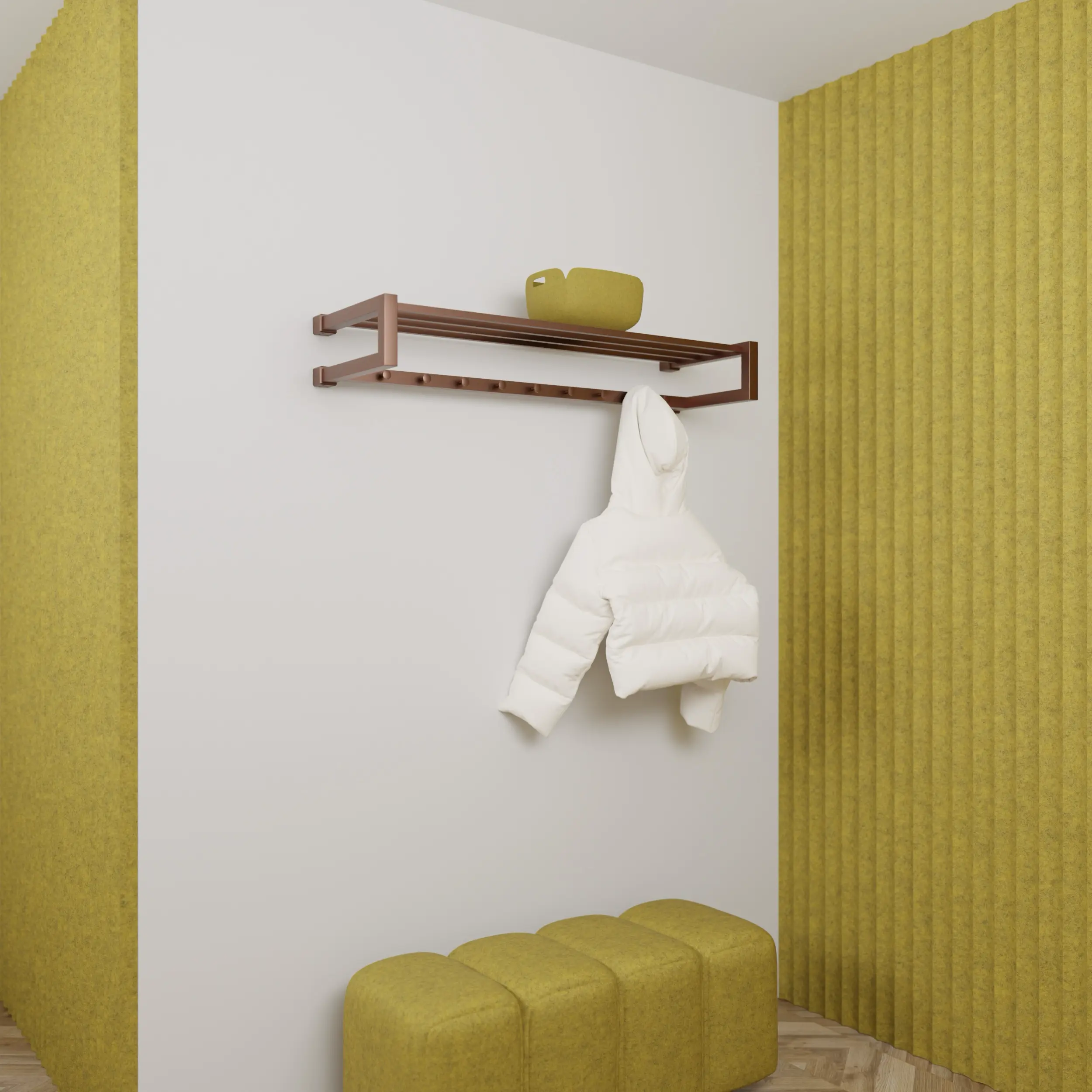 Kapstok Square U staf haken