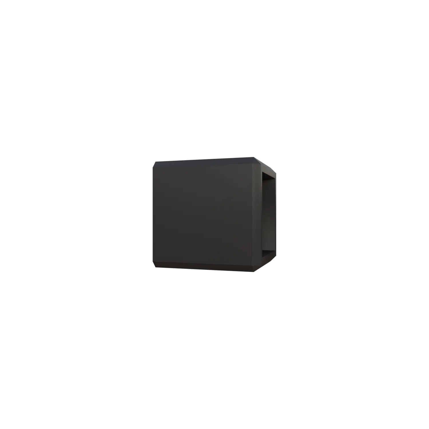 Flange square black shown as a cut-out flange.