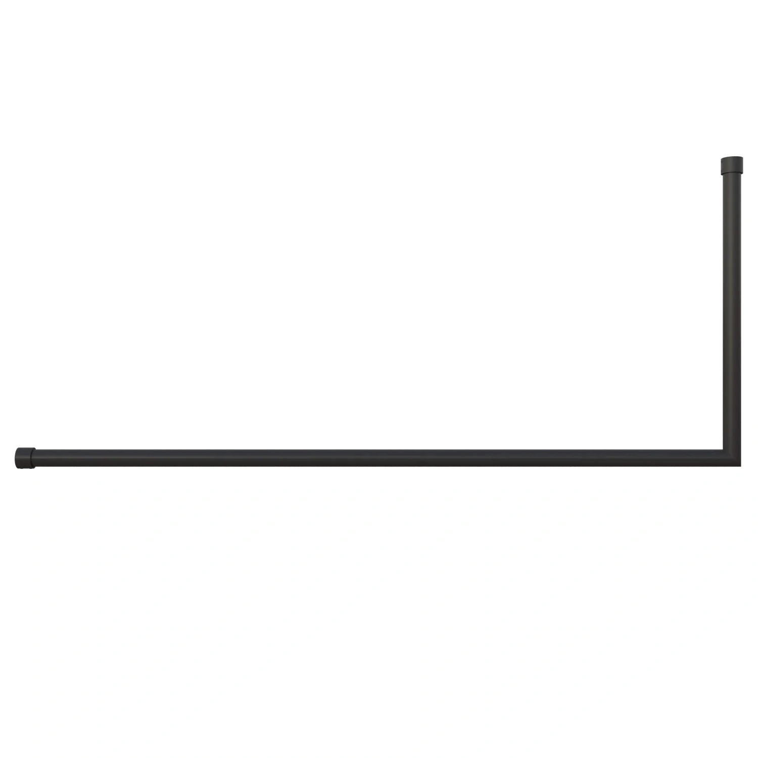 Coat rack Lovan round black shown as a cut-out from the side.