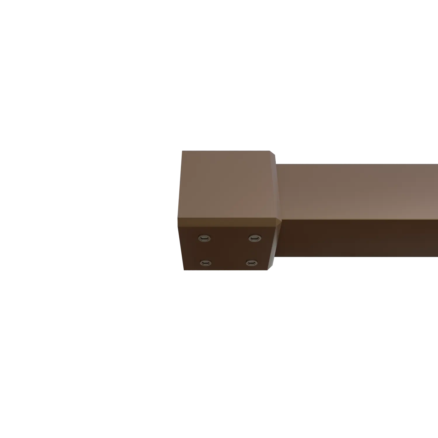 Garderobenstange B quadratisch bronze als technische Ansicht mit Maßangabe 250 mm dargestellt.