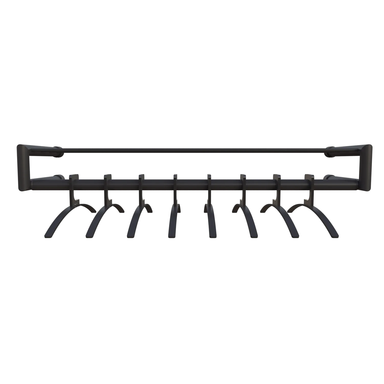 Coat rack Uven round black shown as a cut-out product view.