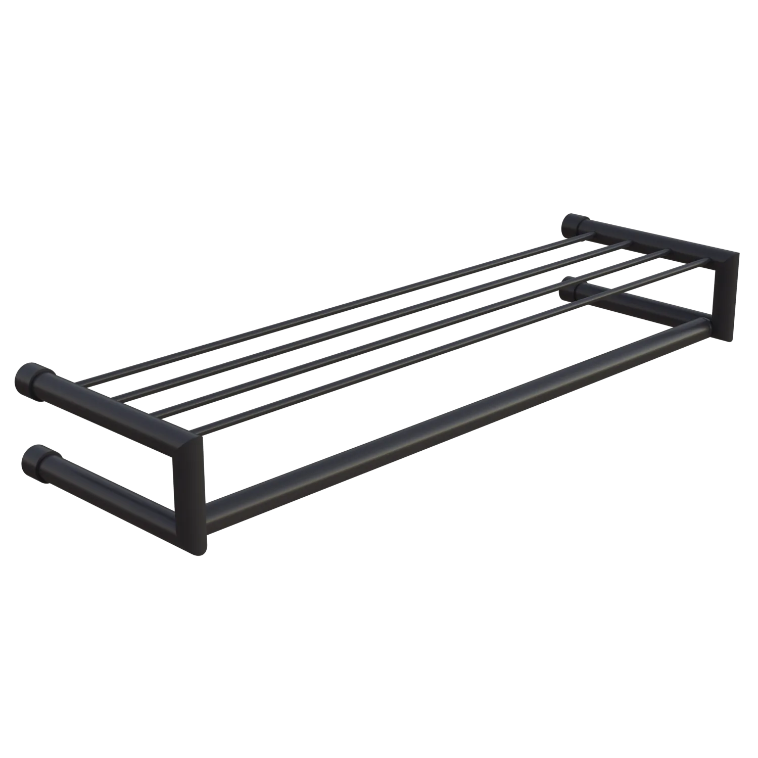 Coat rack Uven round black shown as a cut-out from the side.