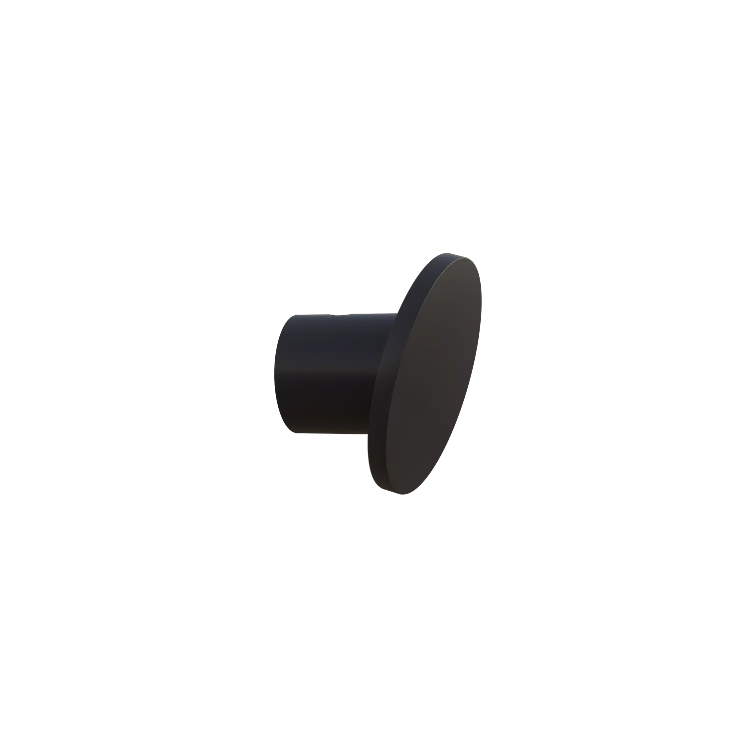 Hook Halo round black shown as a cut-out angled view.