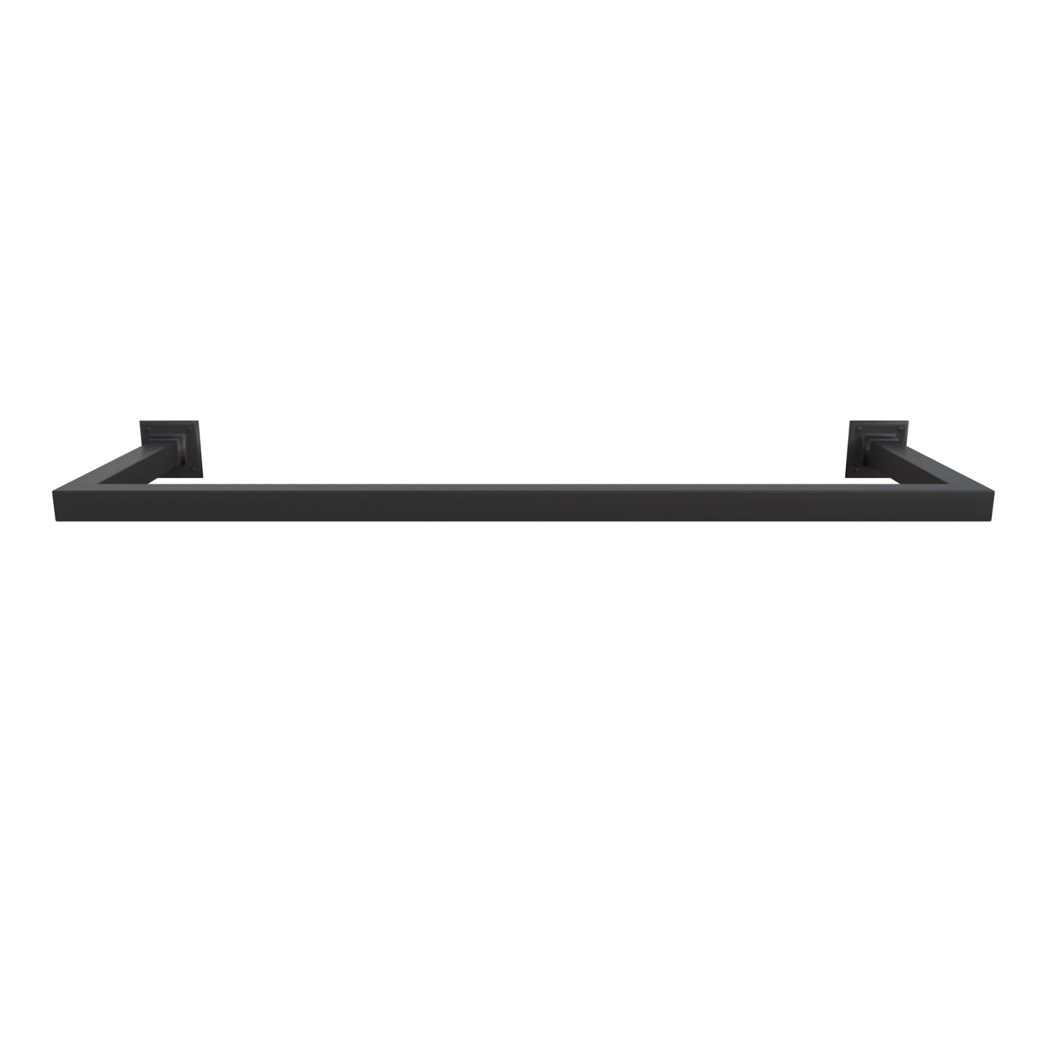 Coat rack Sonel square black shown as a cut-out straight front view.