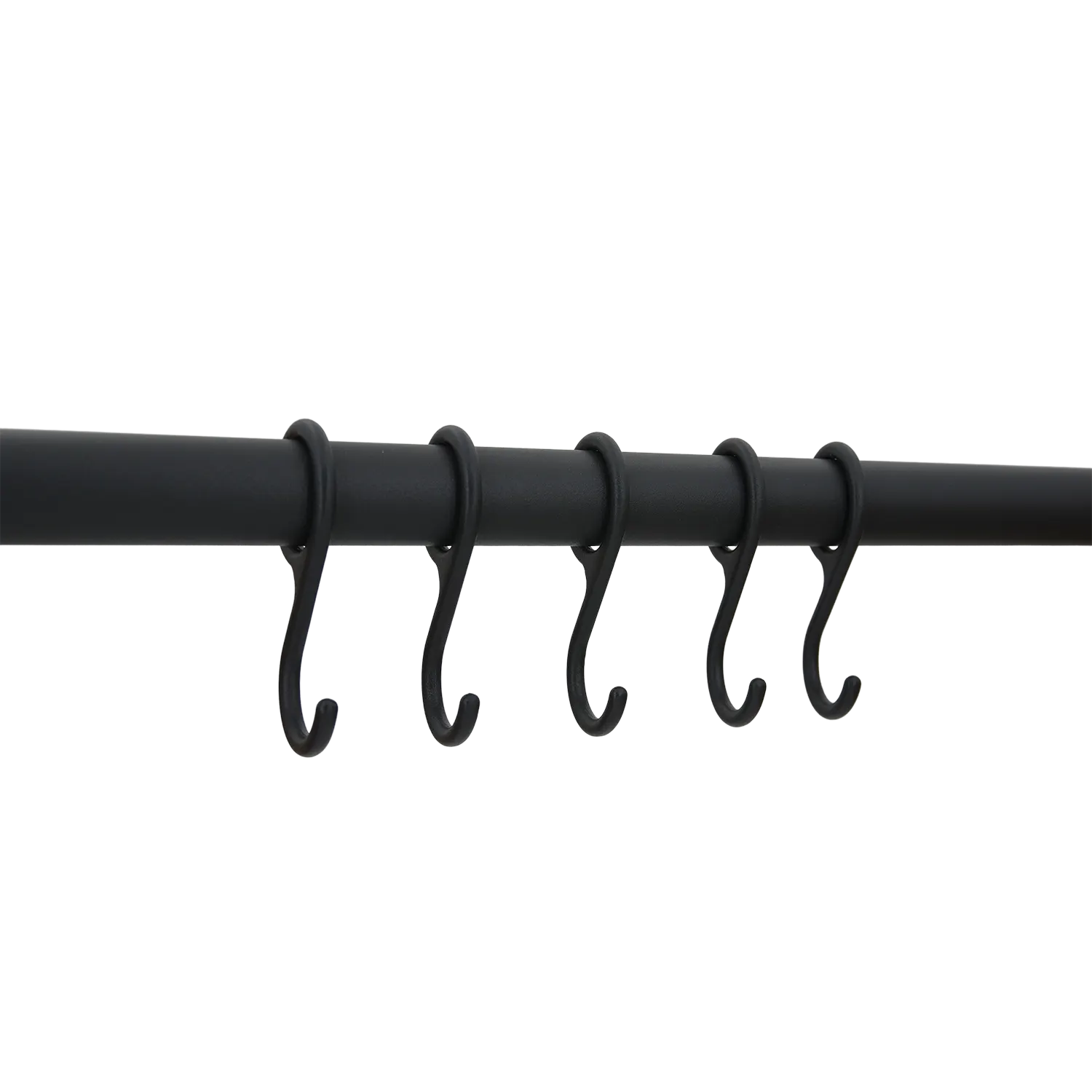 Haak Orin antraciet vrijstaand weergegeven met detail van meerdere haken.