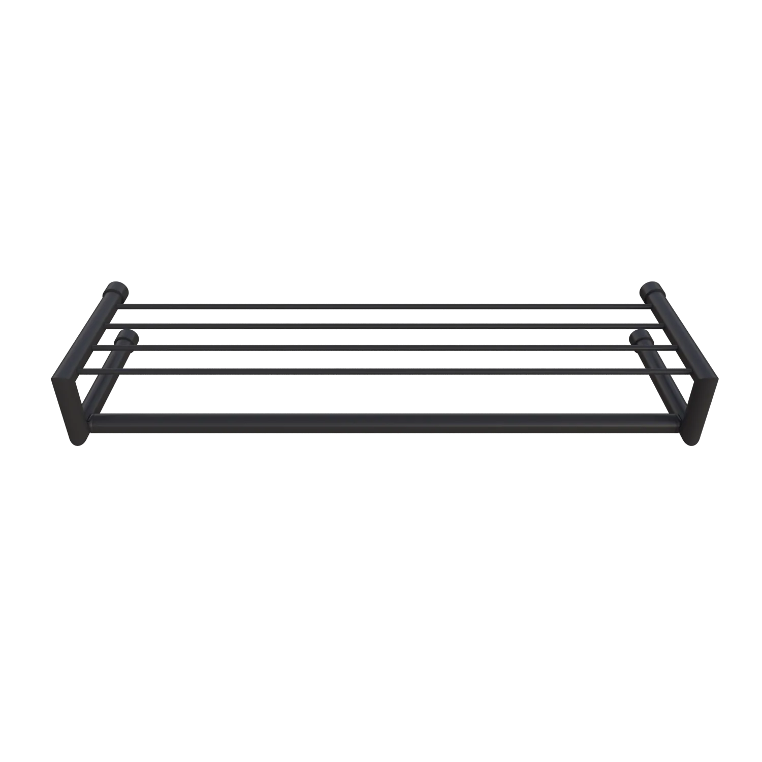 Coat rack Uven round black shown as a cut-out product view.