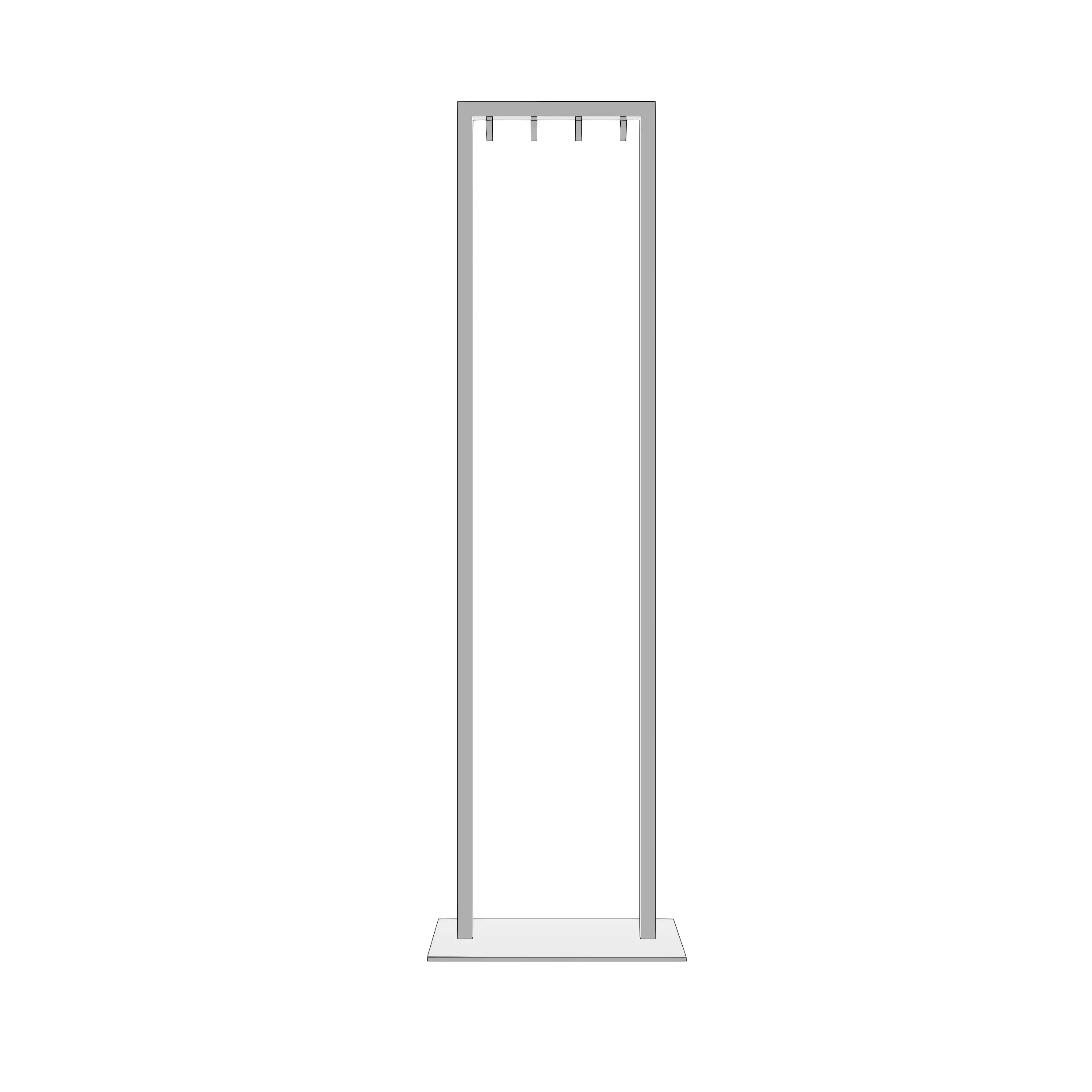 Garderobe Taren weiß als technische Ansicht mit Maßangabe 250 mm dargestellt.