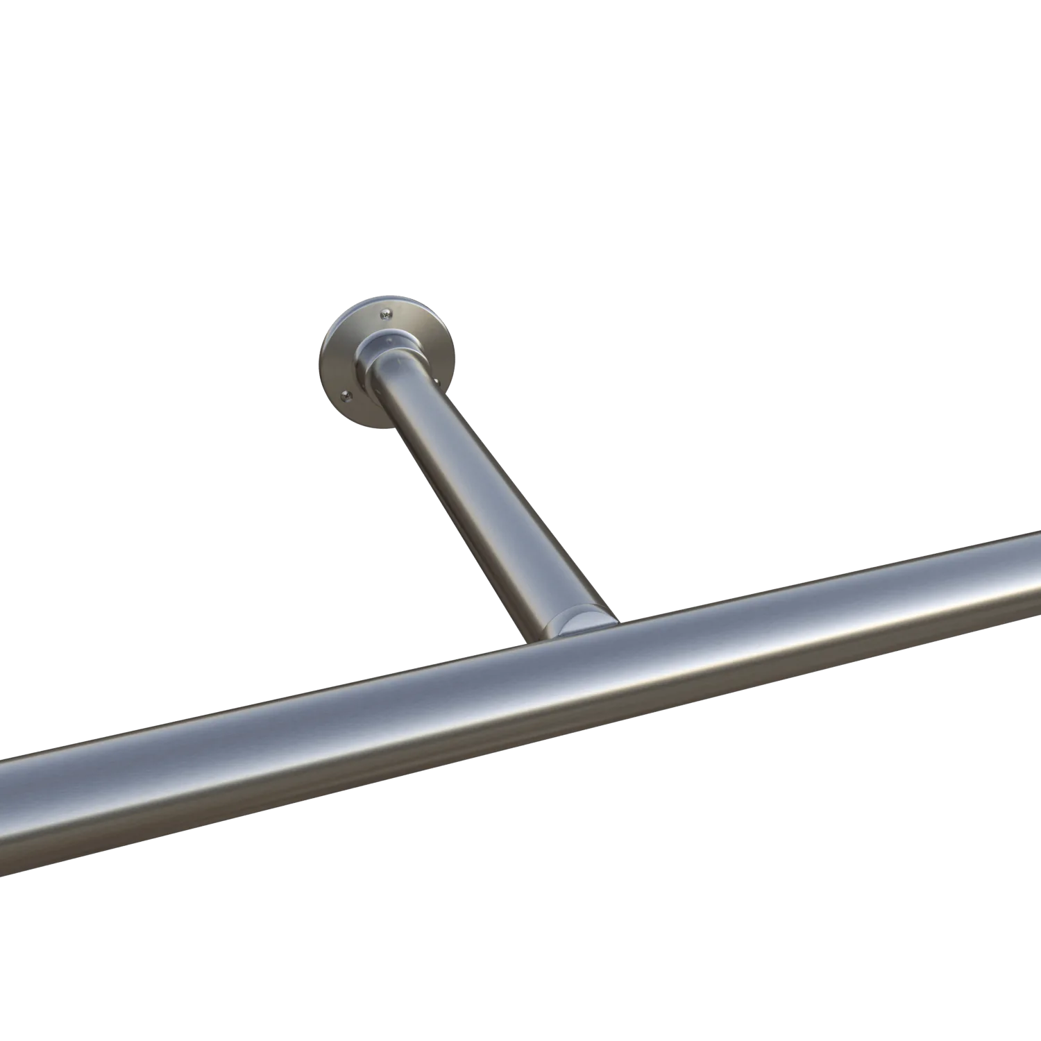 Wall-mounted coat rack Merlin round stainless steel shown as a cut-out product view.