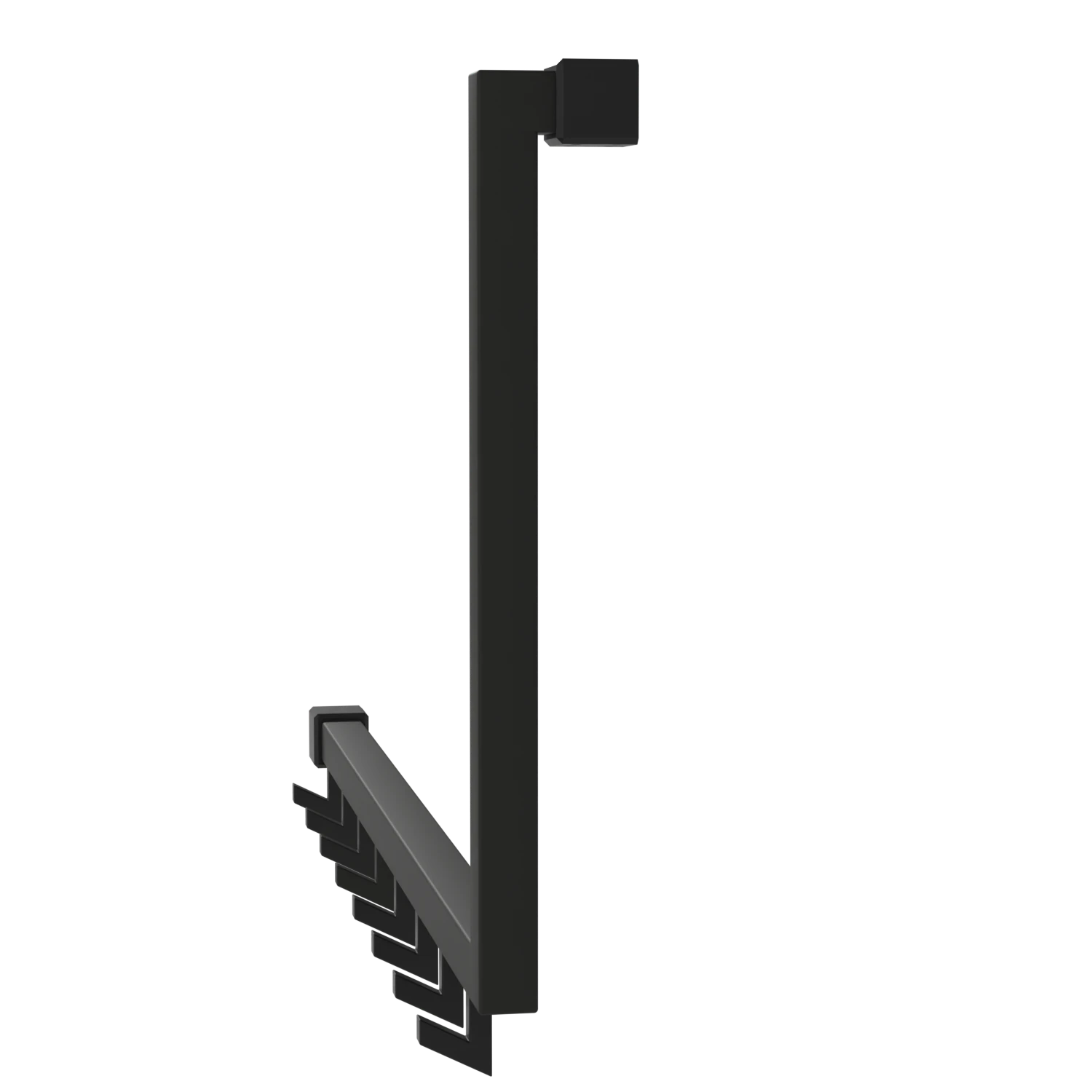 Wandgarderobe Lune quadratisch schwarz in einem Animationsvideo.