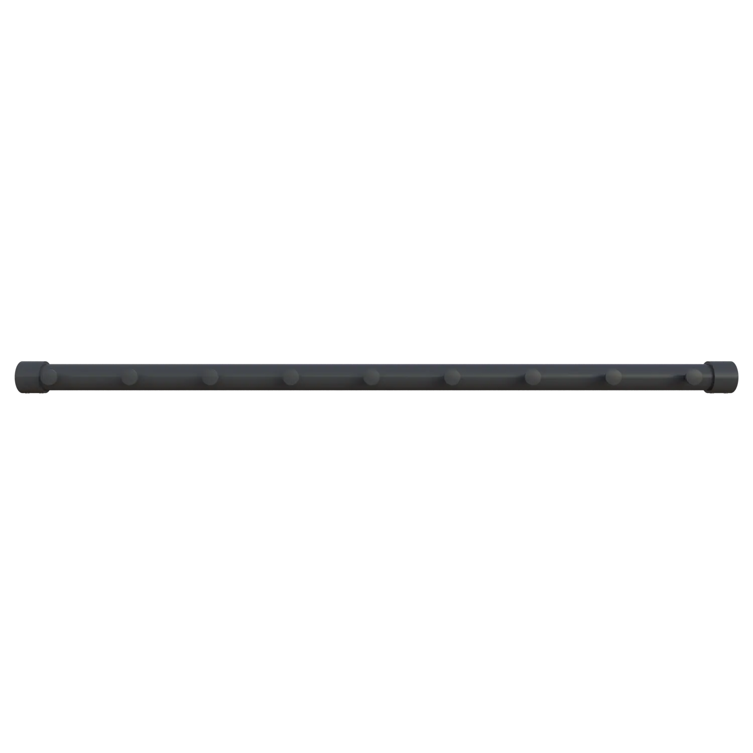 Clothes rail B round anthracite shown as a cut-out from the side.