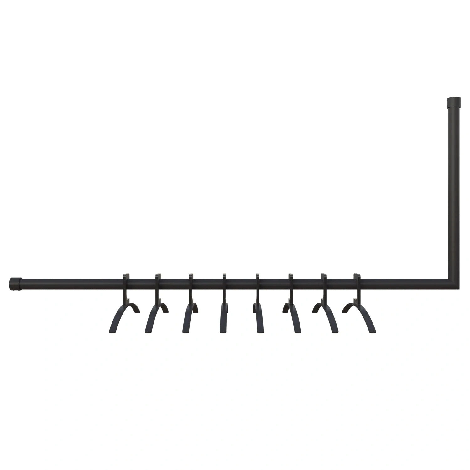 Coat rack Lovan round black shown as a cut-out product view.