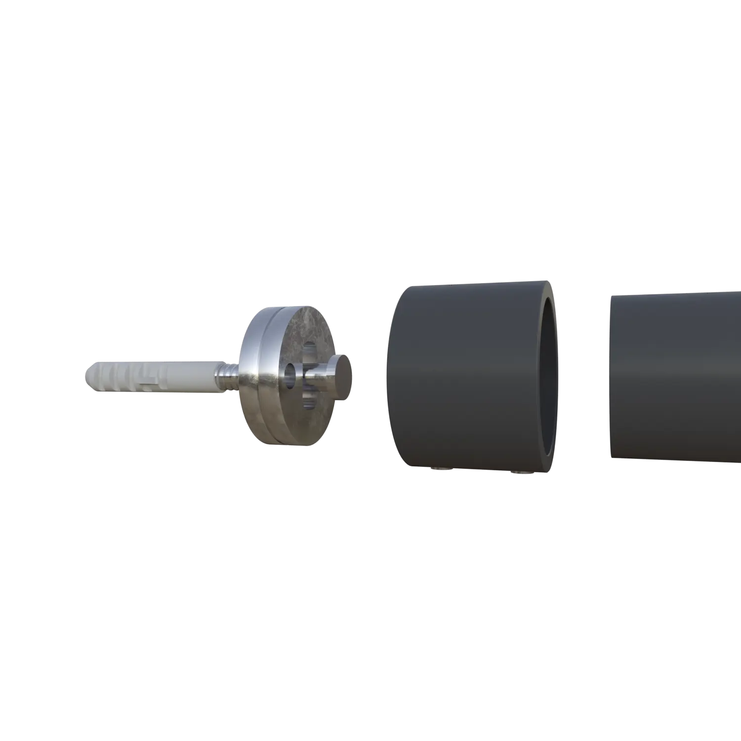 Clothes rail B round anthracite shown as a cut-out product view.