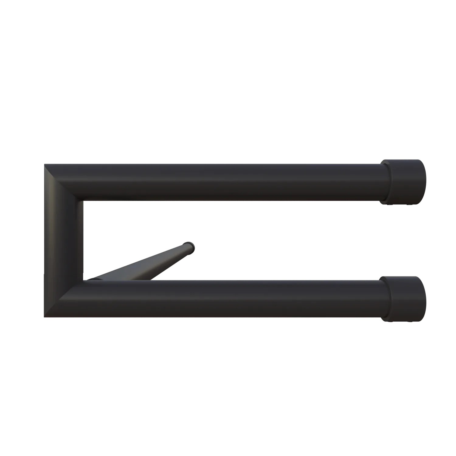Garderobe Lorien rund schwarz freigestellt als Produktansicht dargestellt.