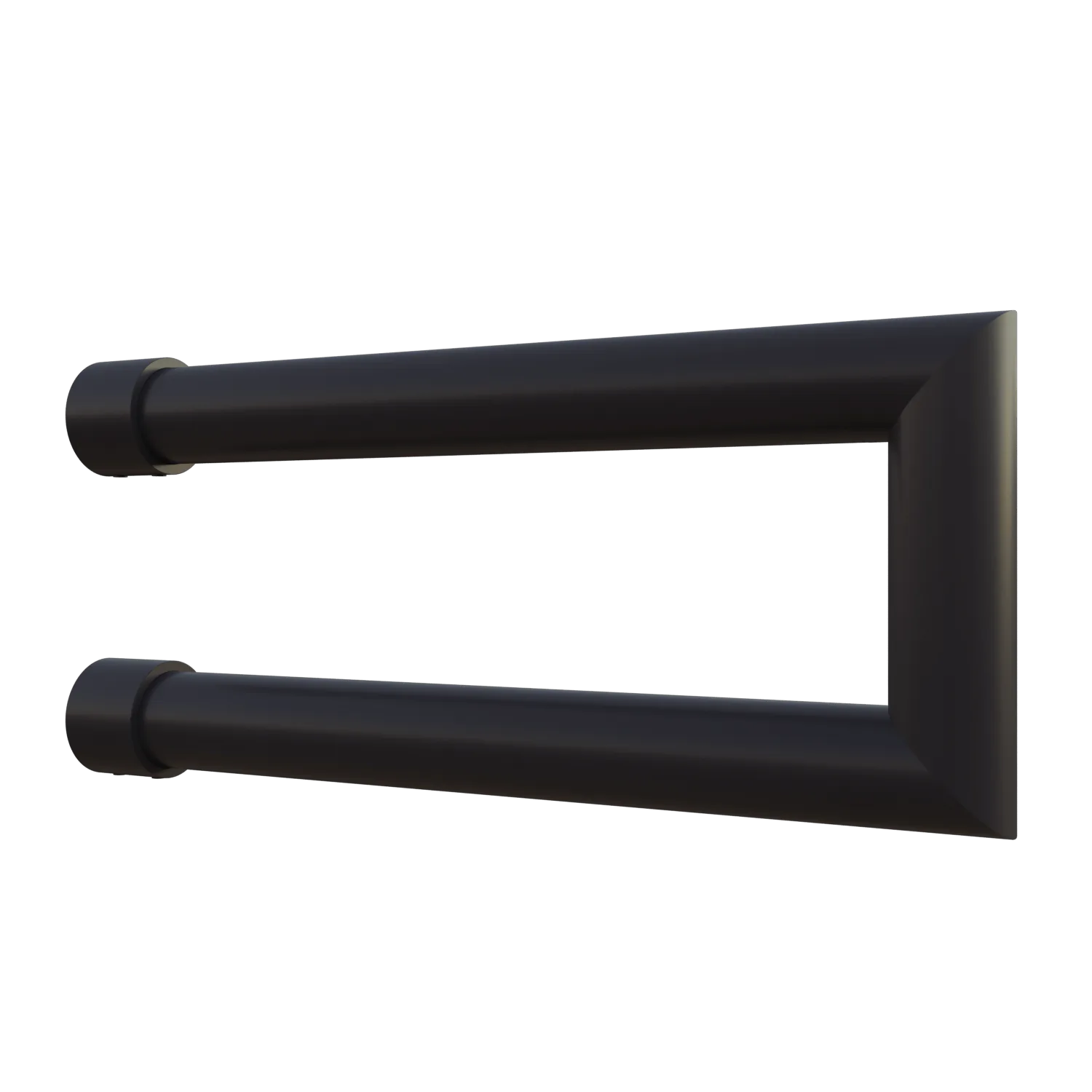 Wandgarderobe Eslin rund schwarz freigestellt von der Seite dargestellt.