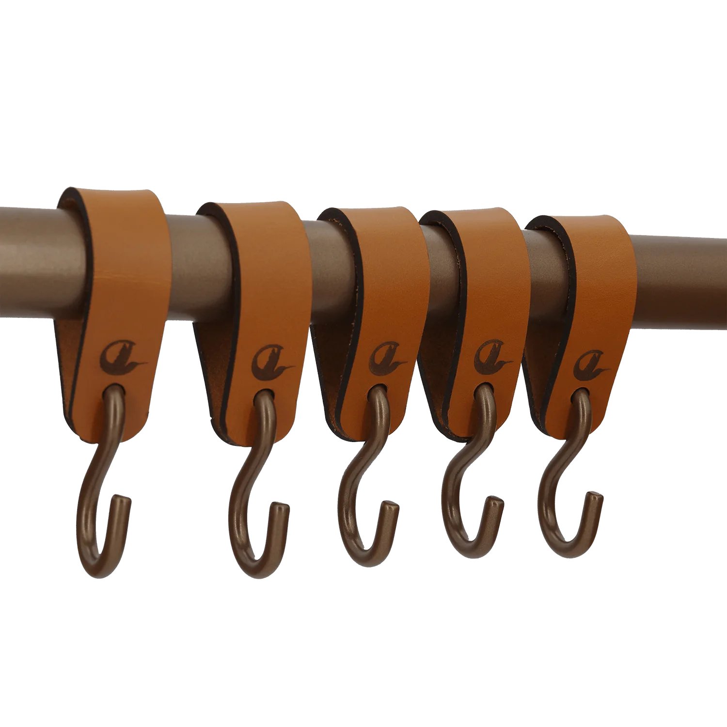 Hook Lero bronze shown as a cut-out hook set from an angle.