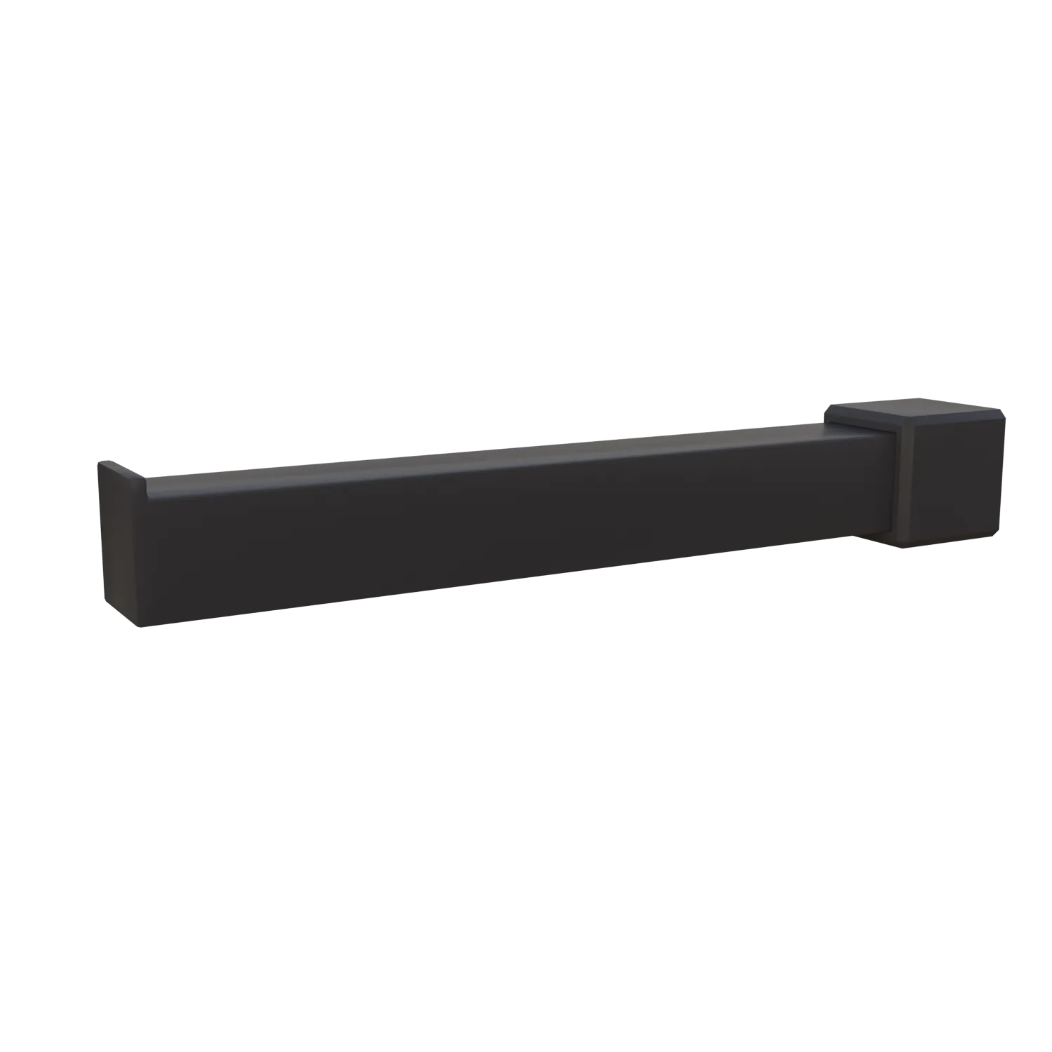 Wandgarderobe Imora quadratisch schwarz freigestellt in einer geraden Produktansicht dargestellt.