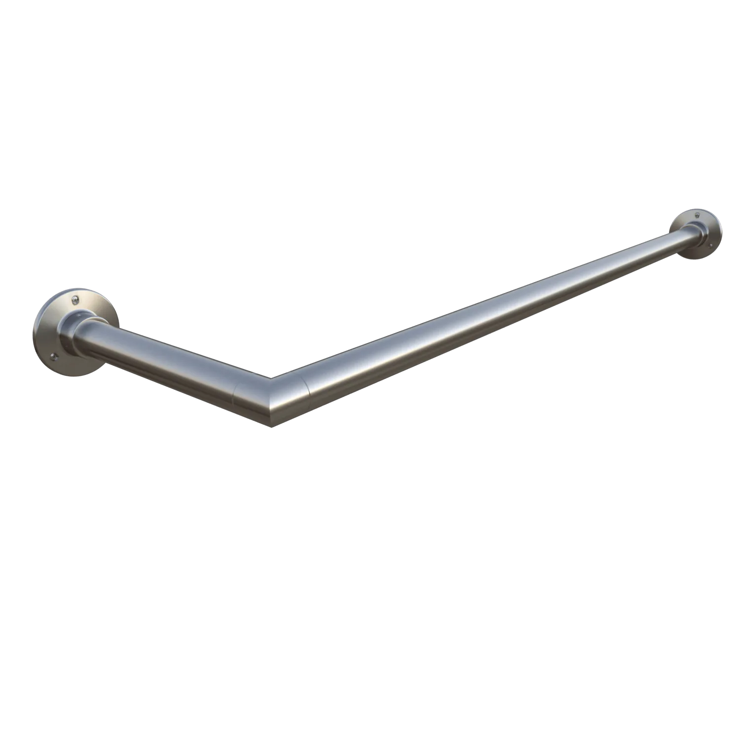 Wandgarderobe Lauvem rund Edelstahl freigestellt von der Seite dargestellt.