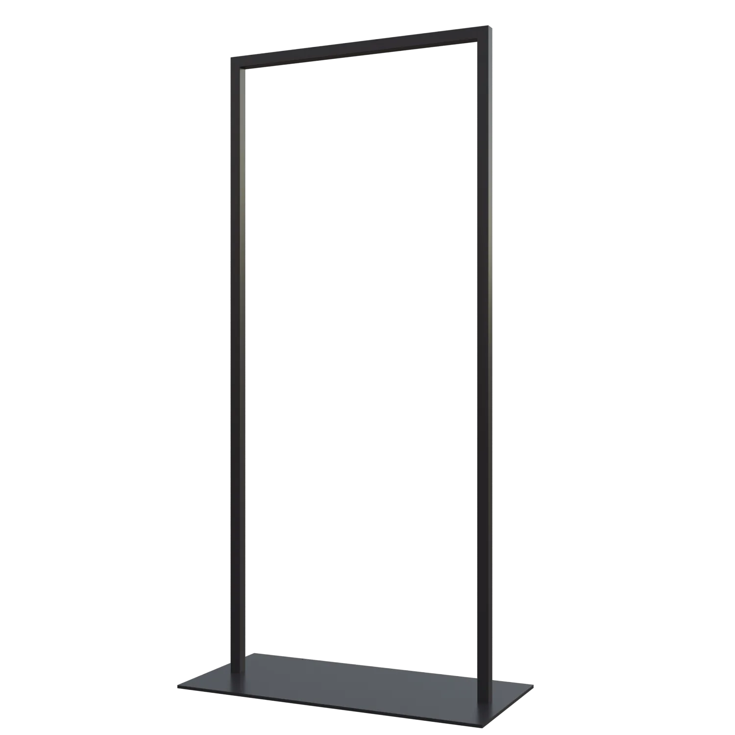 Garderobe Taren schwarz freigestellt von der Seite dargestellt.
