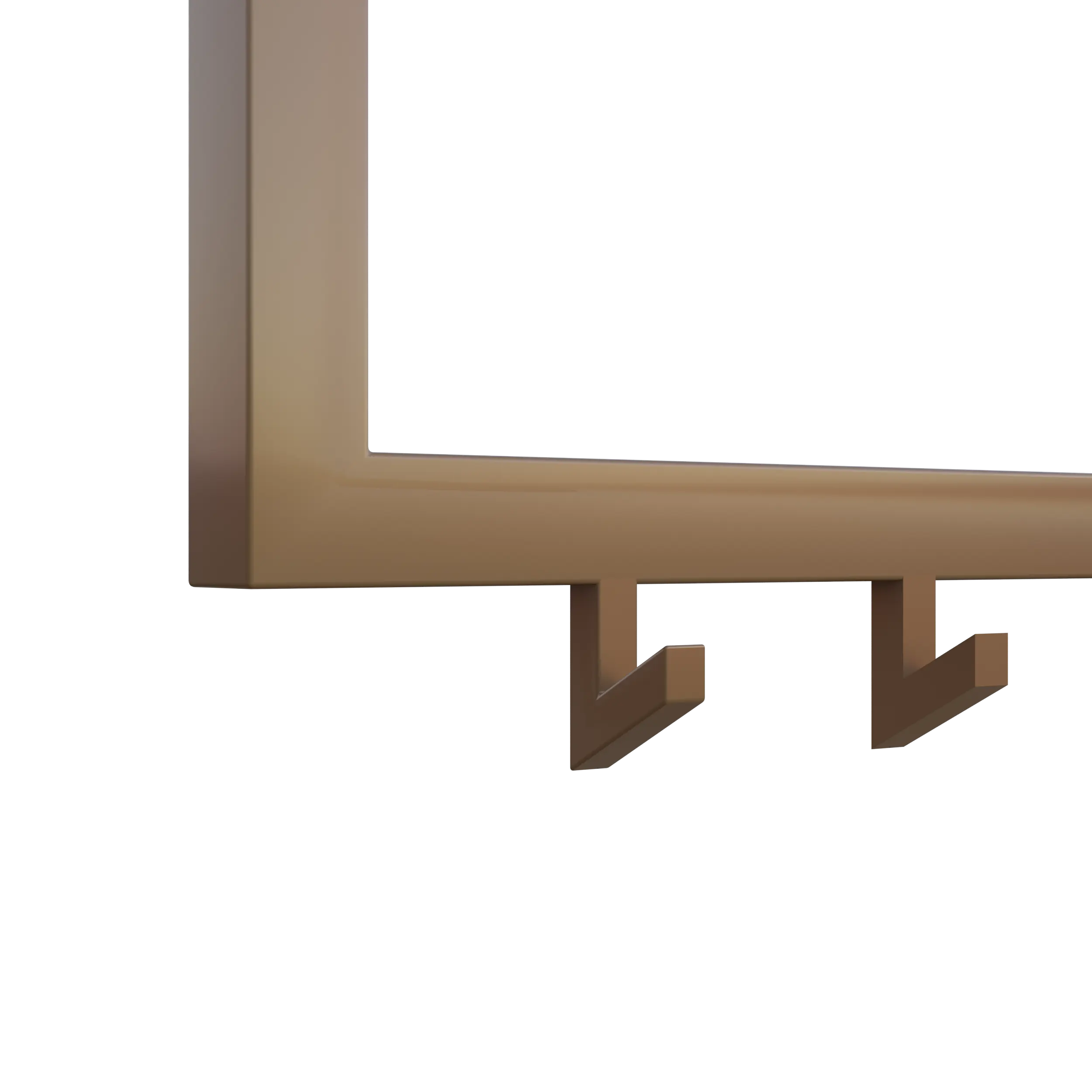 Garderobe Lovan quadratisch bronze freigestellt als Produktansicht dargestellt.
