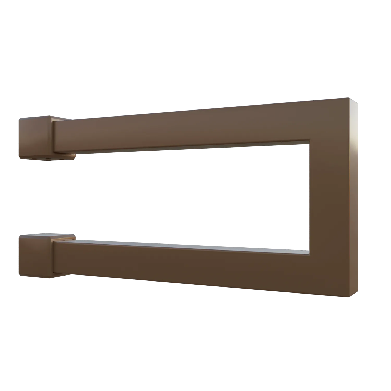 Wandgarderobe Eslin quadratisch bronze freigestellt von der Seite dargestellt.