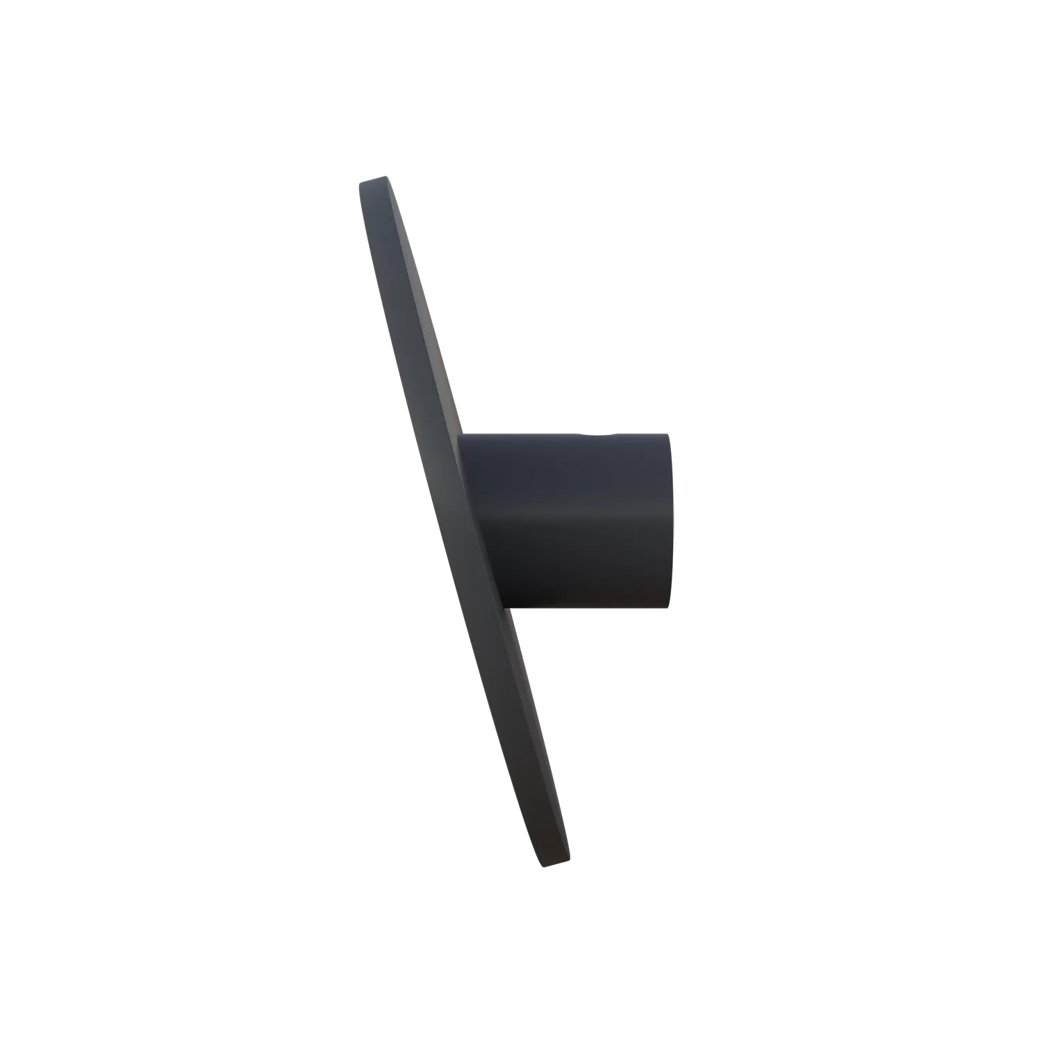 Hook Halo round anthracite shown as a cut-out from the side.