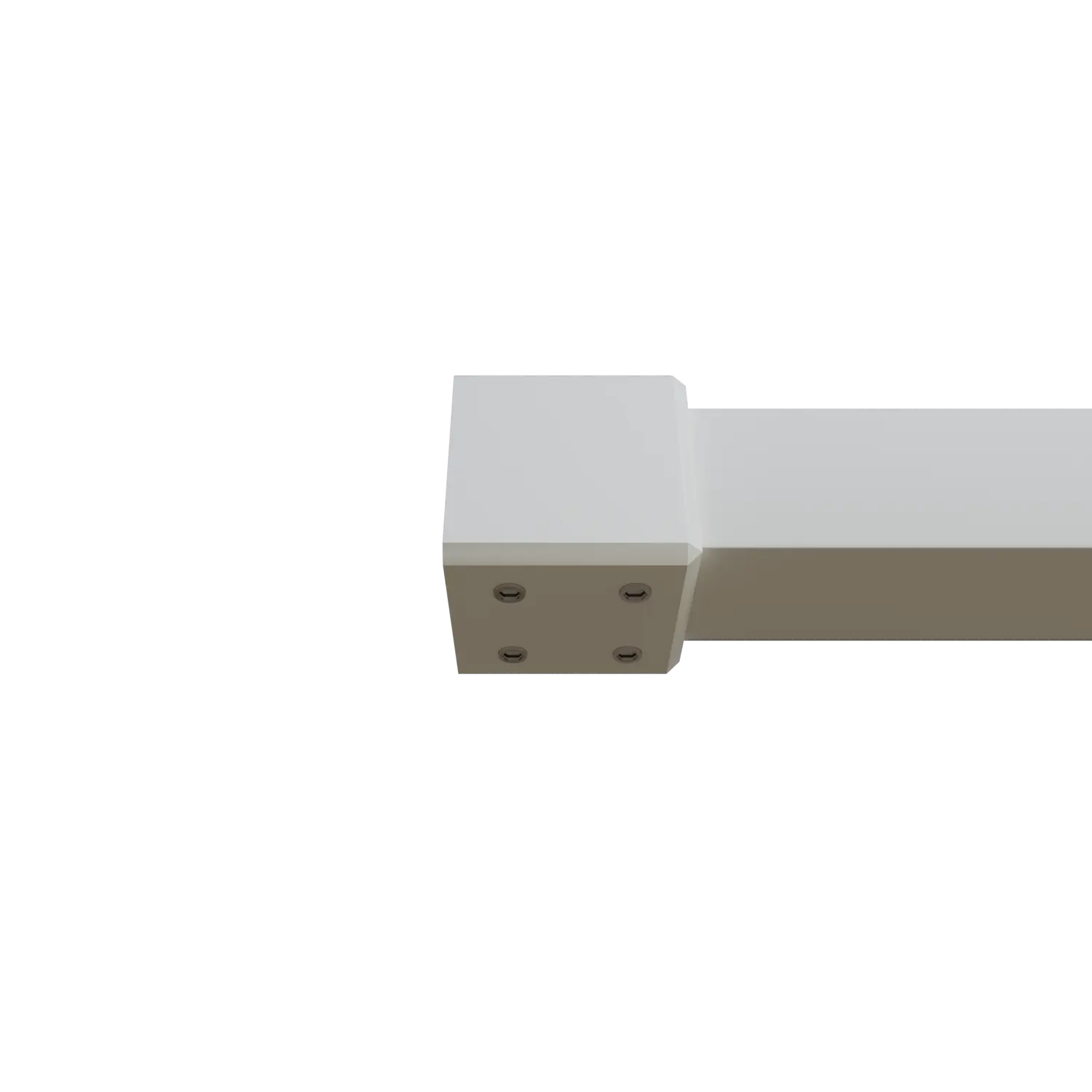 Clothes rail B square white shown as a cut-out product view.