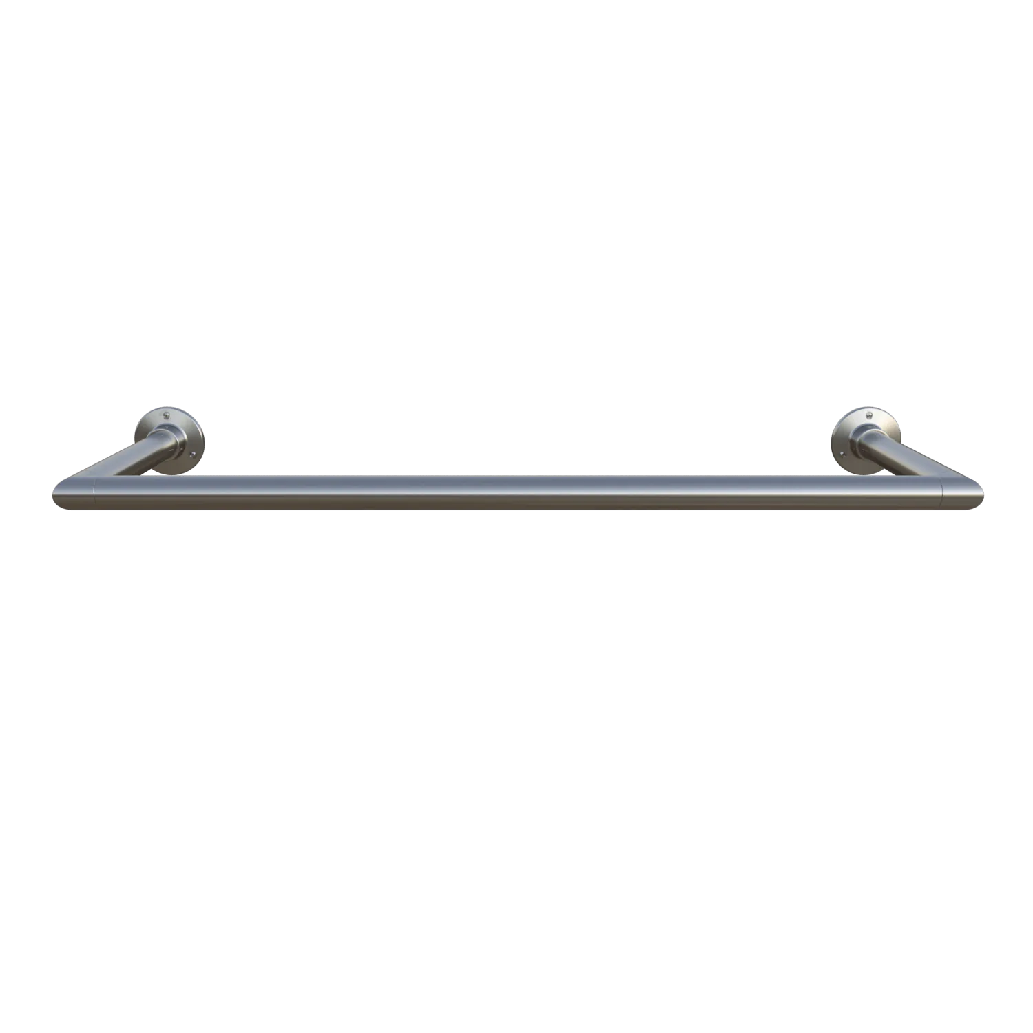 Wandgarderobe Sonel rund Edelstahl freigestellt in gerader Vorderansicht dargestellt.