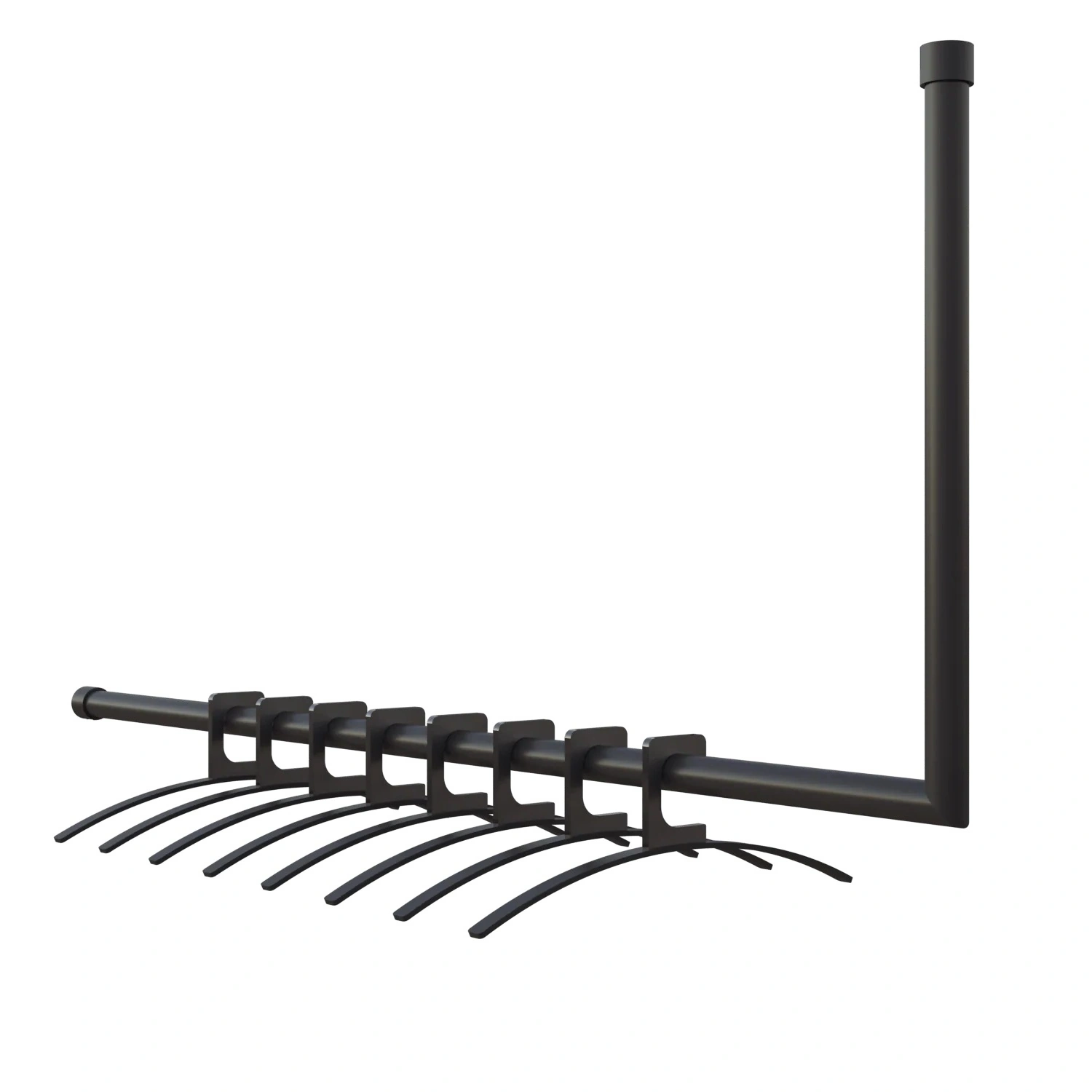 Coat rack Lovan round black shown as a cut-out product view.