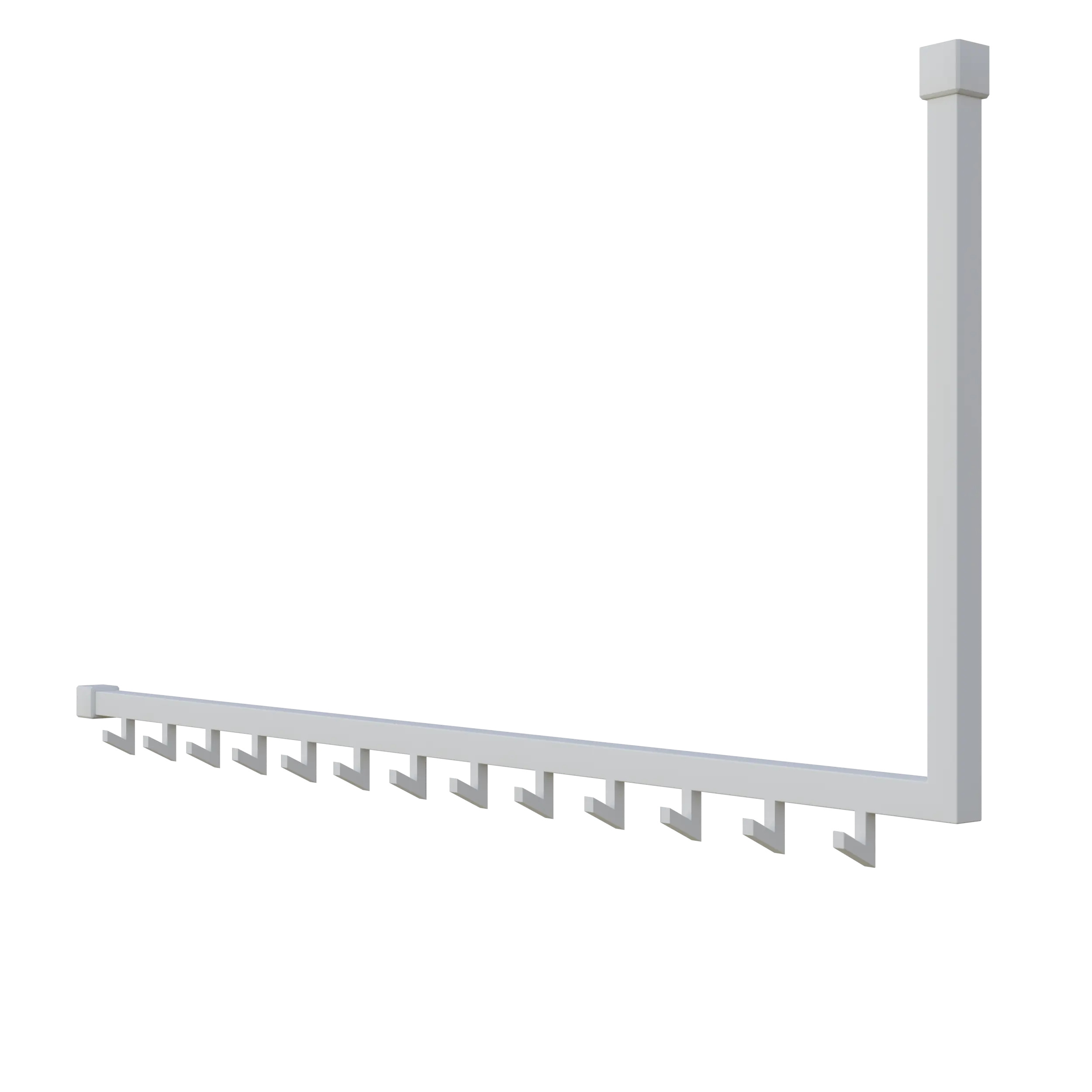 Coat rack Lovan square white shown as a cut-out product view.