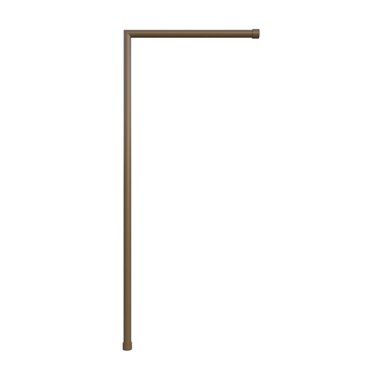 Coat rack Lavenne round bronze shown as a cut-out from the side.