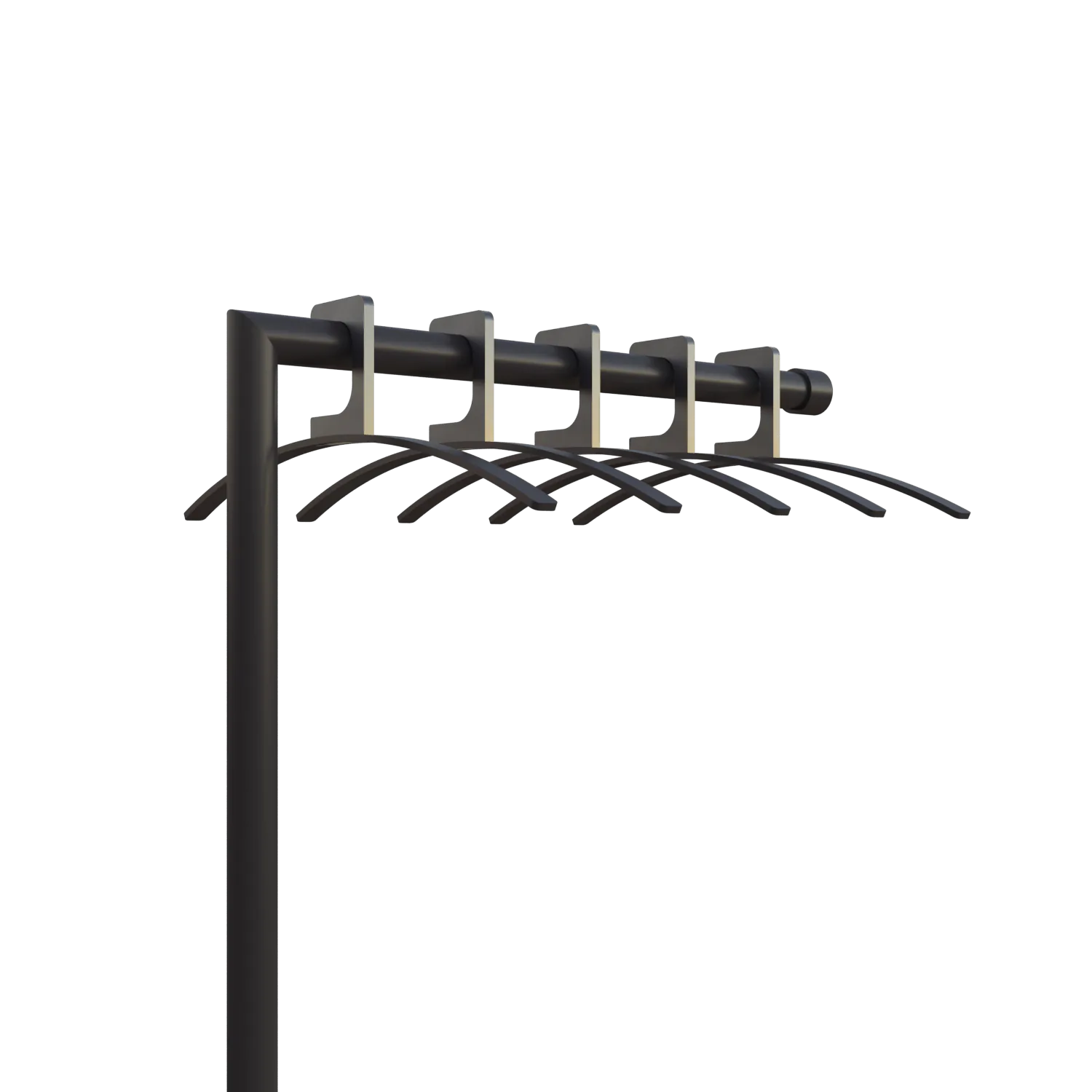 Kapstok iconic type L2 zwart met hangers